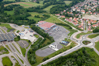 The new Carrefour supermarket in Lauterbourg in the state Bas-Rhin, France