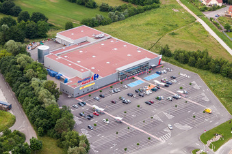 Store of the Supermarket Carrefour Market Lauterbourg in Scheibenhard in Grand Est, France