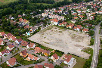 Site of the old supermarket in Lauterbourg in the state Bas-Rhin, France