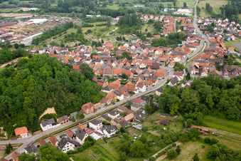 Drone image of Mothern in the state Bas-Rhin, France