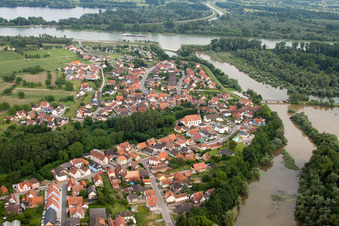 Munchhausen in the state Bas-Rhin, France seen from above