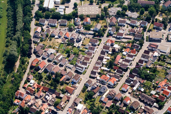 Wörthstr in the district Leopoldshafen in Eggenstein-Leopoldshafen in the state Baden-Wuerttemberg, Germany