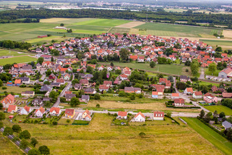 Rountzenheim in the state Bas-Rhin, France seen from above