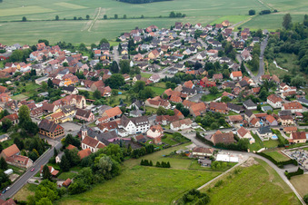 Oblique view of Village view in Dalhunden in the state Bas-Rhin, France
