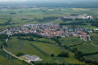 Oblique view of Rohrwiller in the state Bas-Rhin, France