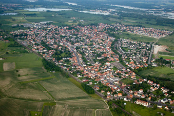 Gambsheim in the state Bas-Rhin, France out of the air