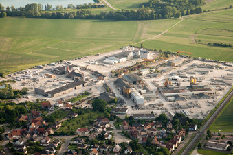 Aerial view of Kilstett in the state Bas-Rhin, France