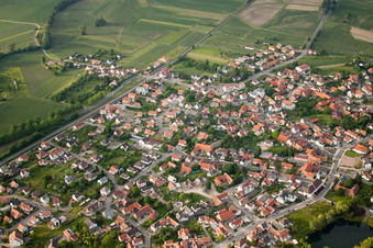 Kilstett in the state Bas-Rhin, France seen from above