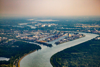 Rhine ports in the district Auenheim in Kehl in the state Baden-Wuerttemberg, Germany