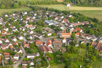 Village view in the district Honau in Rheinau in the state Baden-Wurttemberg, Germany