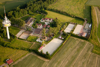 Kaiserhof Stud and Broadcasting Tower in the district Legelshurst in Willstätt in the state Baden-Wuerttemberg, Germany