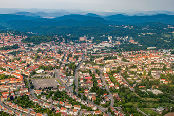 Blocksbergstraße Kronenstraße from the east in Pirmasens in the state Rhineland-Palatinate, Germany
