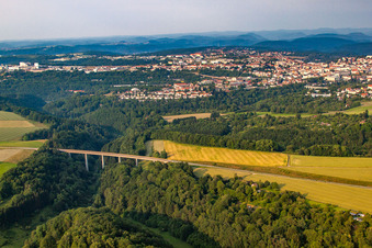 Valley bridge of the motorway in Pirmasens in the state Rhineland-Palatinate, Germany