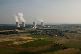 Site of the nuclear power plant (NPP also, NPP or nuclear power plant) near the Mosel river in Cattenom in Alsace-Champagne-Ardenne-Lorraine, France