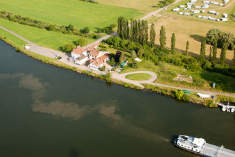Aerial photograpy of Cattenom in the state Moselle, France