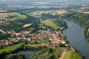 Aerial view of Rettel in the state Moselle, France