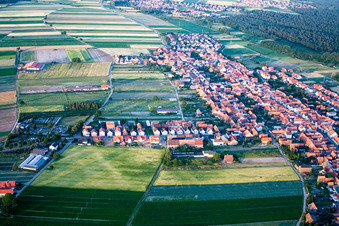 Luitpoldstr in Hatzenbühl in the state Rhineland-Palatinate, Germany seen from above