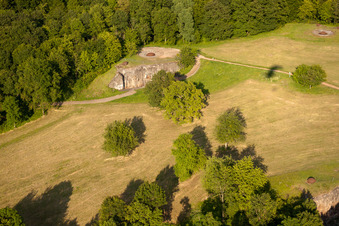 Aerial view of Fort Ligne Maginot in Budling in the state Moselle, France
