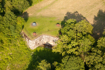 Aerial photograpy of Fort Ligne Maginot in Budling in the state Moselle, France