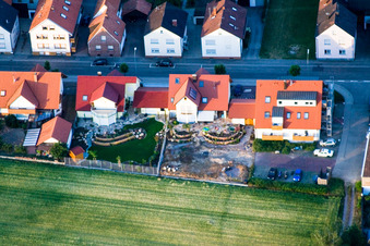 Aerial photograpy of Lindenstr in Hatzenbühl in the state Rhineland-Palatinate, Germany