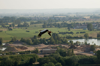 Aerial view of Gavisse in the state Moselle, France