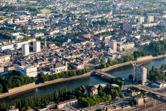 River - bridge construction in Thionville in Grand Est, France