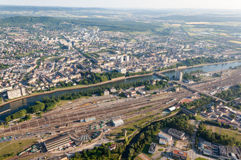 Marshalling yard and freight station of the French Railway in Thionville in Grand Est, France