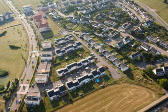 Aerial view of Guénange in the state Moselle, France