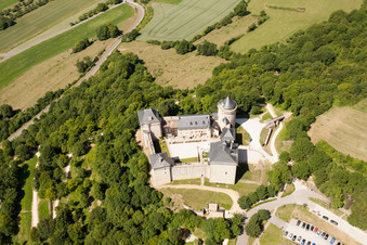 Château Mensberg in Manderen in the state Moselle, France out of the air