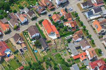 Waldstr in Kandel in the state Rhineland-Palatinate, Germany from a drone
