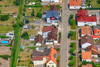 Aerial view of Haardtstr in Kandel in the state Rhineland-Palatinate, Germany