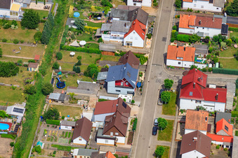 Haardtstr in Kandel in the state Rhineland-Palatinate, Germany from above