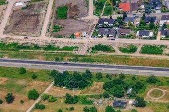 New Development Area West in Jockgrim in the state Rhineland-Palatinate, Germany from above