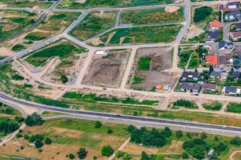 New Development Area West in Jockgrim in the state Rhineland-Palatinate, Germany out of the air