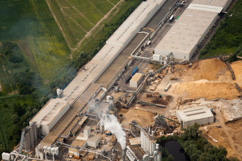 Oblique view of Nolte Furniture and Woodworks in Germersheim in the state Rhineland-Palatinate, Germany