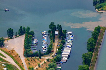 Marina in Germersheim in the state Rhineland-Palatinate, Germany