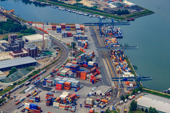 Port Germersheim in Germersheim in the state Rhineland-Palatinate, Germany