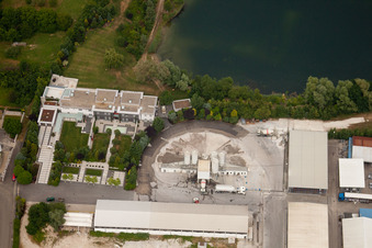 Schäfer reinforced concrete at Vettersee in the district Rheinsheim in Philippsburg in the state Baden-Wuerttemberg, Germany