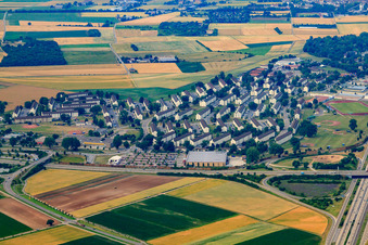 Former American barracks, now BAMF in the district Patrick Henry Village in Heidelberg in the state Baden-Wuerttemberg, Germany out of the air
