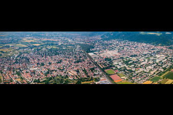 Panorama in the district Kirchheim in Heidelberg in the state Baden-Wuerttemberg, Germany