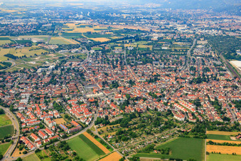 Aerial photograpy of From the south in the district Kirchheim in Heidelberg in the state Baden-Wuerttemberg, Germany