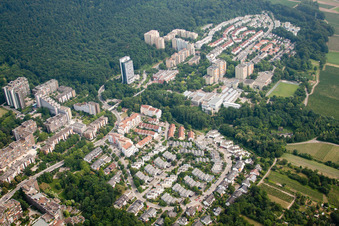 HD-Emmertsgrund in the district Emmertsgrund in Heidelberg in the state Baden-Wuerttemberg, Germany from the drone perspective