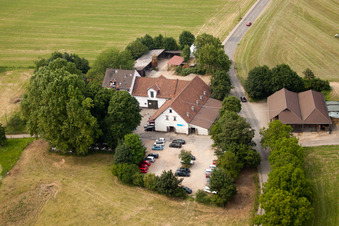 Bierhelderhof Manor Inn in the district Rohrbach in Heidelberg in the state Baden-Wuerttemberg, Germany from above