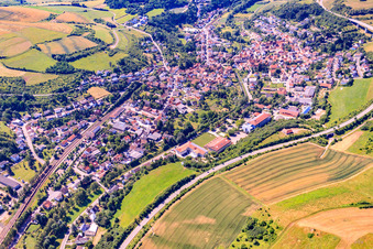 Nordpfalz Primary School Alsenz and Evangelical Children's and Youth Home Alsenz under the B48 bypass in Alsenz in the state Rhineland-Palatinate, Germany