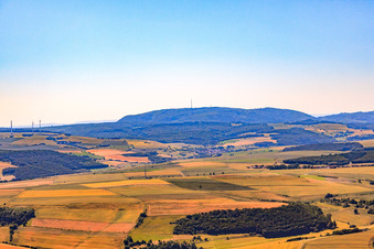 Donnersberg from the northwest in Dannenfels in the state Rhineland-Palatinate, Germany