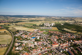 Dyckerhoff cement plant in Göllheim in the state Rhineland-Palatinate, Germany seen from above