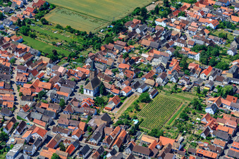 Church building in the village of in the district Lachen-Speyerdorf in Neustadt an der Weinstrasse in the state Rhineland-Palatinate, Germany