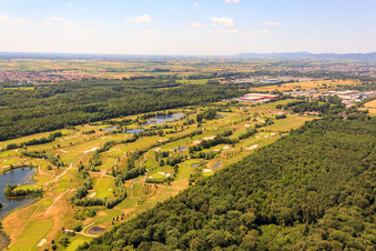 Grounds of the Golf course at Golfanlage Landgut Dreihof in Essingen in the state Rhineland-Palatinate