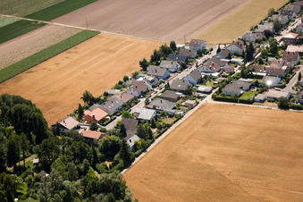 Oblique view of Waldstr in Erlenbach bei Kandel in the state Rhineland-Palatinate, Germany