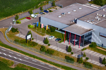 ADA Cosmetics International GmbH in the district Bodersweier in Kehl in the state Baden-Wuerttemberg, Germany from above